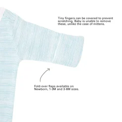 Motherswork x Le Petit Society Baby Organic Zip Sleepsuit in Blue Stripes