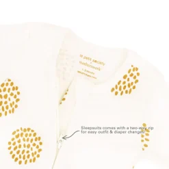 Motherswork x Le Petit Society Baby Organic Zip Sleepsuit in Dandelion Print