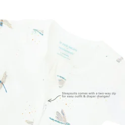 Motherswork x Le Petit Society Baby Organic Zip Sleepsuit in Dragonfly Print