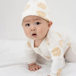 Motherswork x Le Petit Society Baby Organic Zip Sleepsuit in Dandelion Print