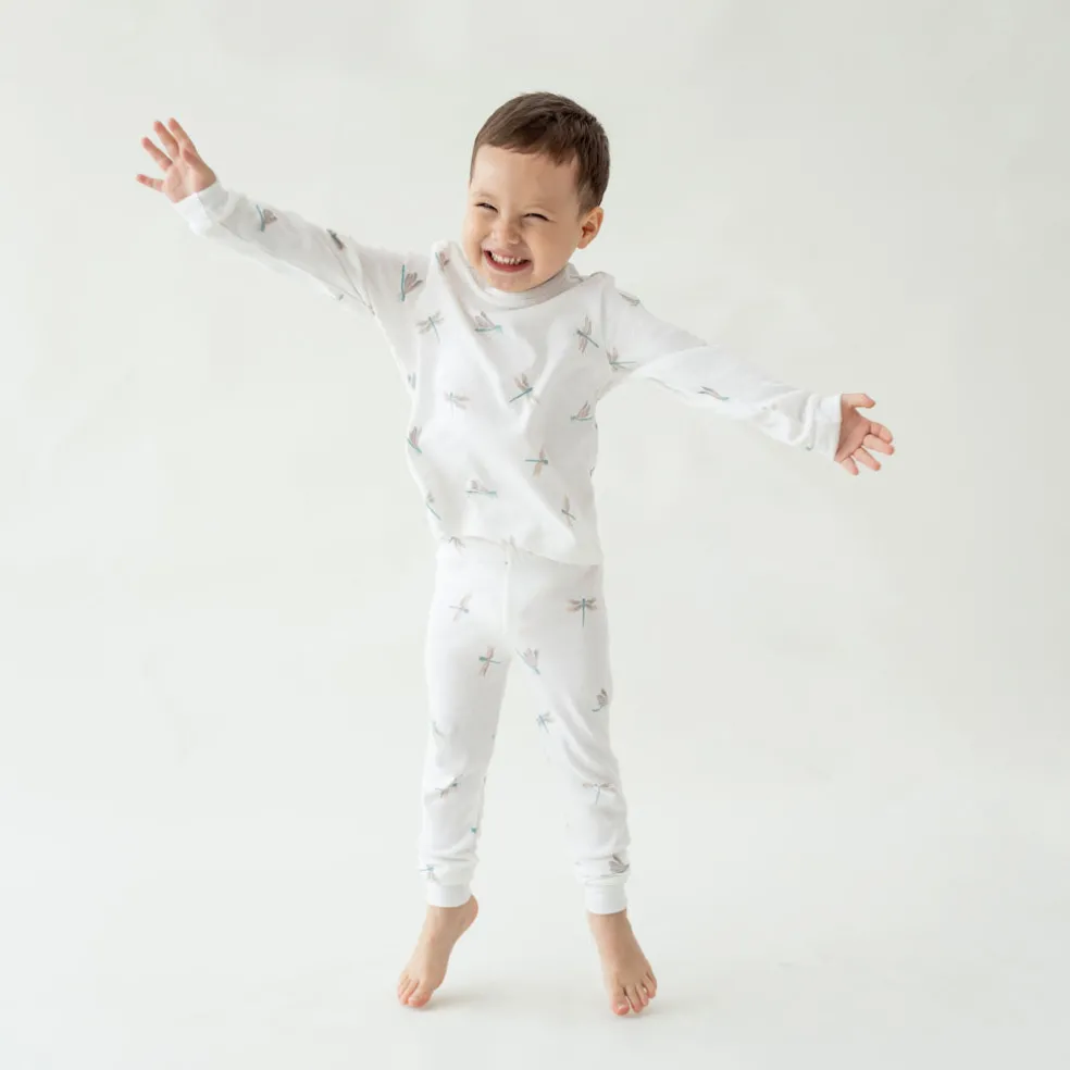 Motherswork x Le Petit Society Baby Organic Zip Sleepsuit in Dragonfly Print