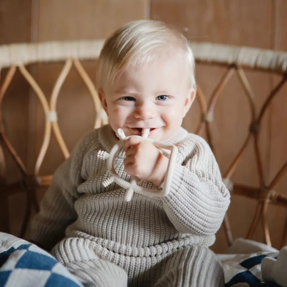 Mushie No-Drop Sensory Teether