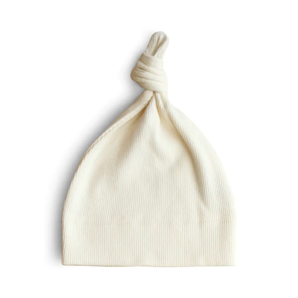 Mushie Ribbed Baby Beanie