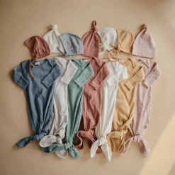 Mushie Ribbed Baby Beanie