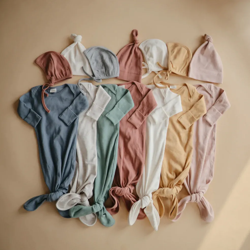 Mushie Ribbed Baby Beanie