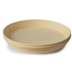 Mushie Round Dinnerware Plate, Set of 2