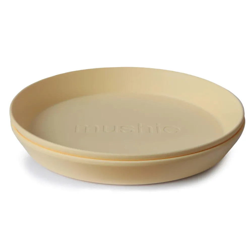 Mushie Round Dinnerware Plate, Set of 2