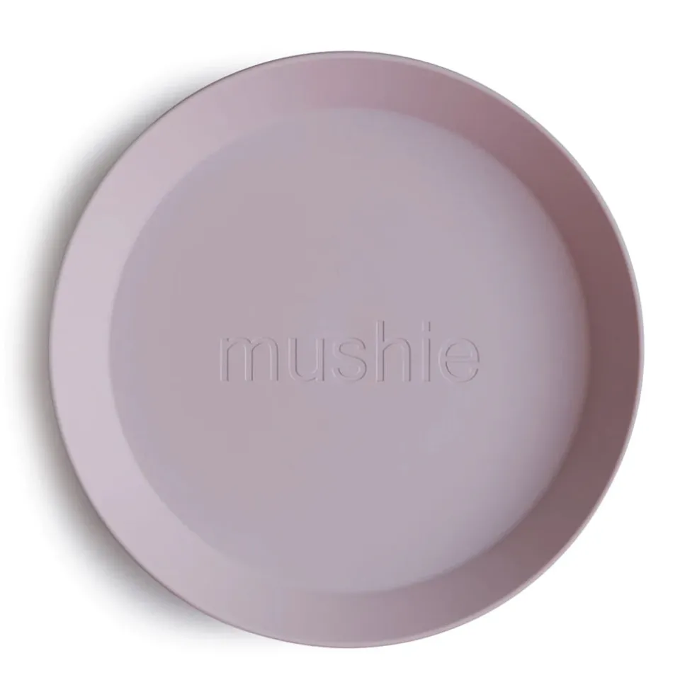 Mushie Round Dinnerware Plate, Set of 2