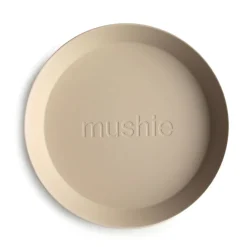 Mushie Round Dinnerware Plate, Set of 2