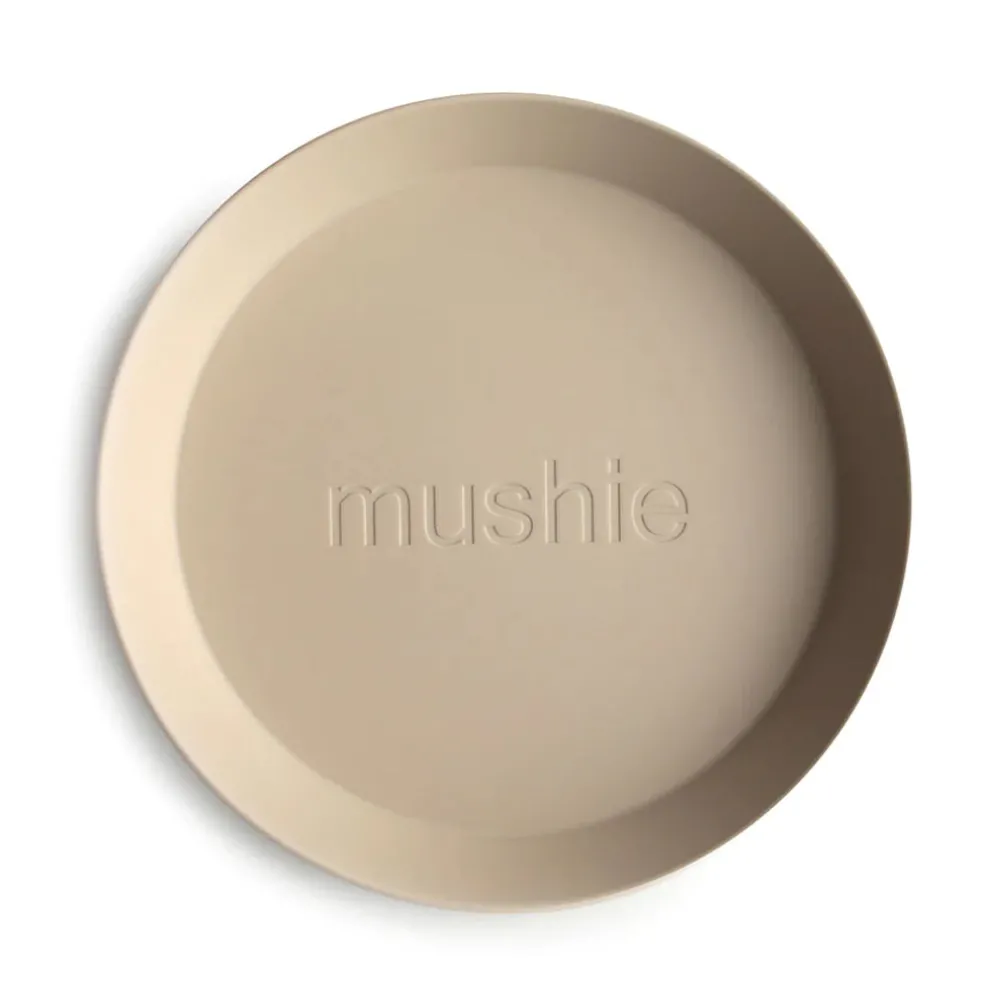 Mushie Round Dinnerware Plate, Set of 2