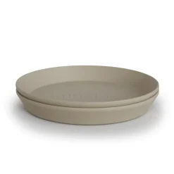 Mushie Round Dinnerware Plate, Set of 2