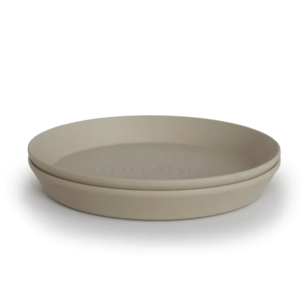 Mushie Round Dinnerware Plate, Set of 2