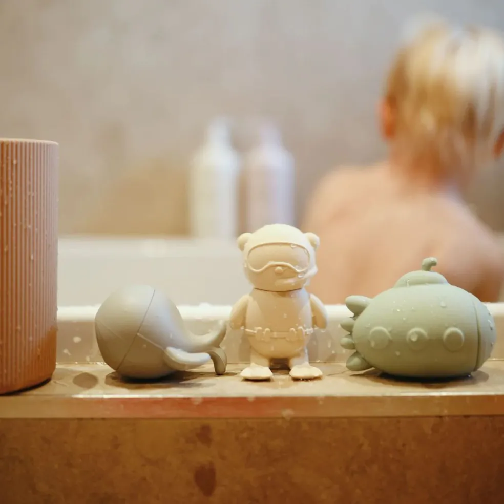 Mushie Sealife Mold Free Bath Play Set - 4 Pack