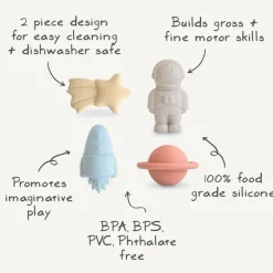 Mushie Space Mold Free Bath Play Set