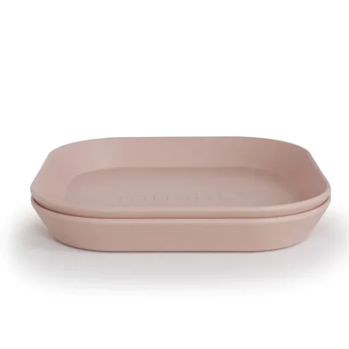Mushie Square Dinnerware Plate, Set of 2