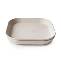Mushie Square Dinnerware Plate, Set of 2