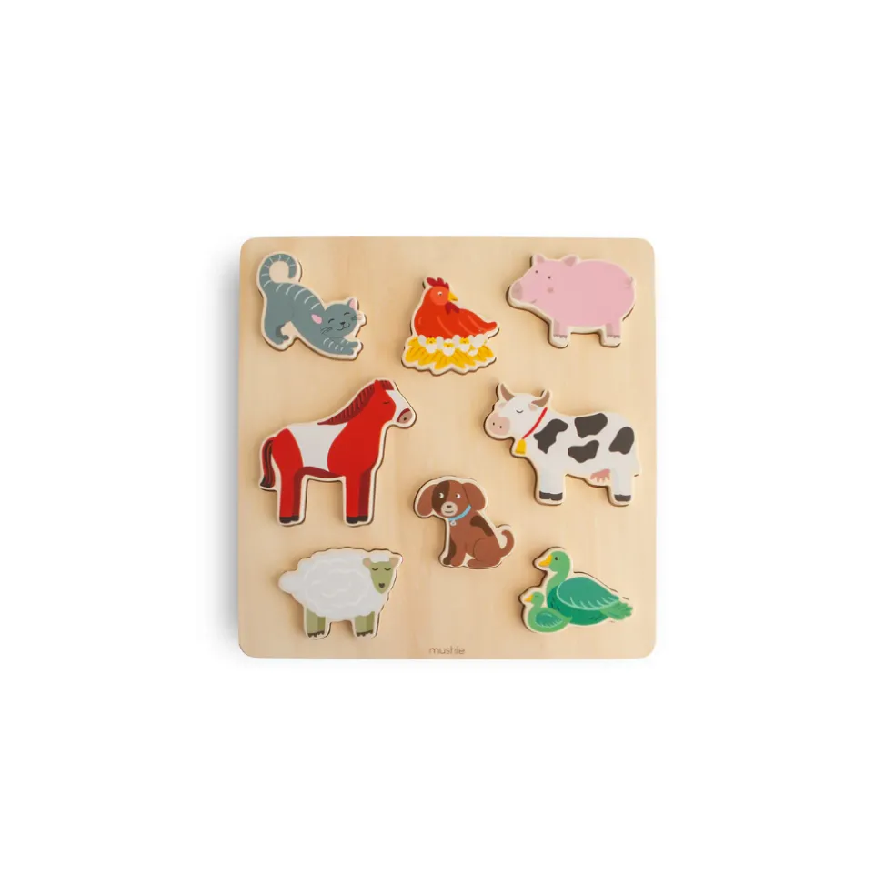 Mushie Wooden Farm Puzzle
