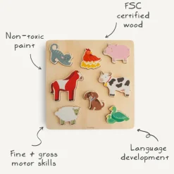 Mushie Wooden Farm Puzzle