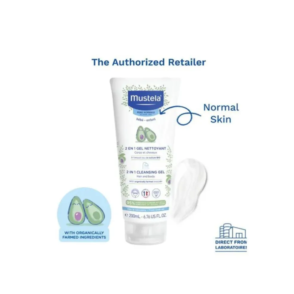 Mustela 2 in 1 Cleansing Gel Hair & Body 200ml
