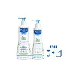 Mustela Gentle Cleansing Gel for Hair & Body + Mustela Hydra Bebe Body Lotion