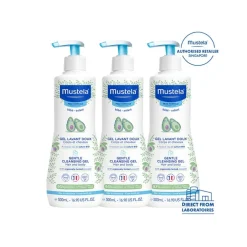 Mustela Gentle Cleansing Gel Hair & Body 500ml x 3