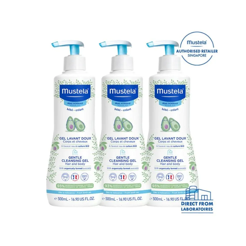 Mustela Gentle Cleansing Gel Hair & Body 500ml x 3