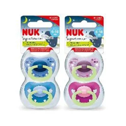 NUK Signature Night BPA-Free Silicone Soothers