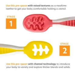 NumNum Pre-Spoon GOOtensil Silicone Spoon (2 Pack)