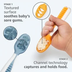 NumNum Pre-Spoon GOOtensil Silicone Spoon (2 Pack)