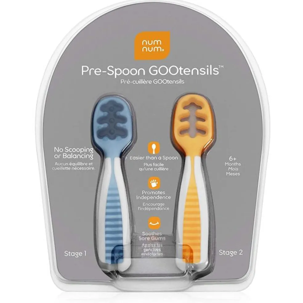 NumNum Pre-Spoon GOOtensil Silicone Spoon (2 Pack)