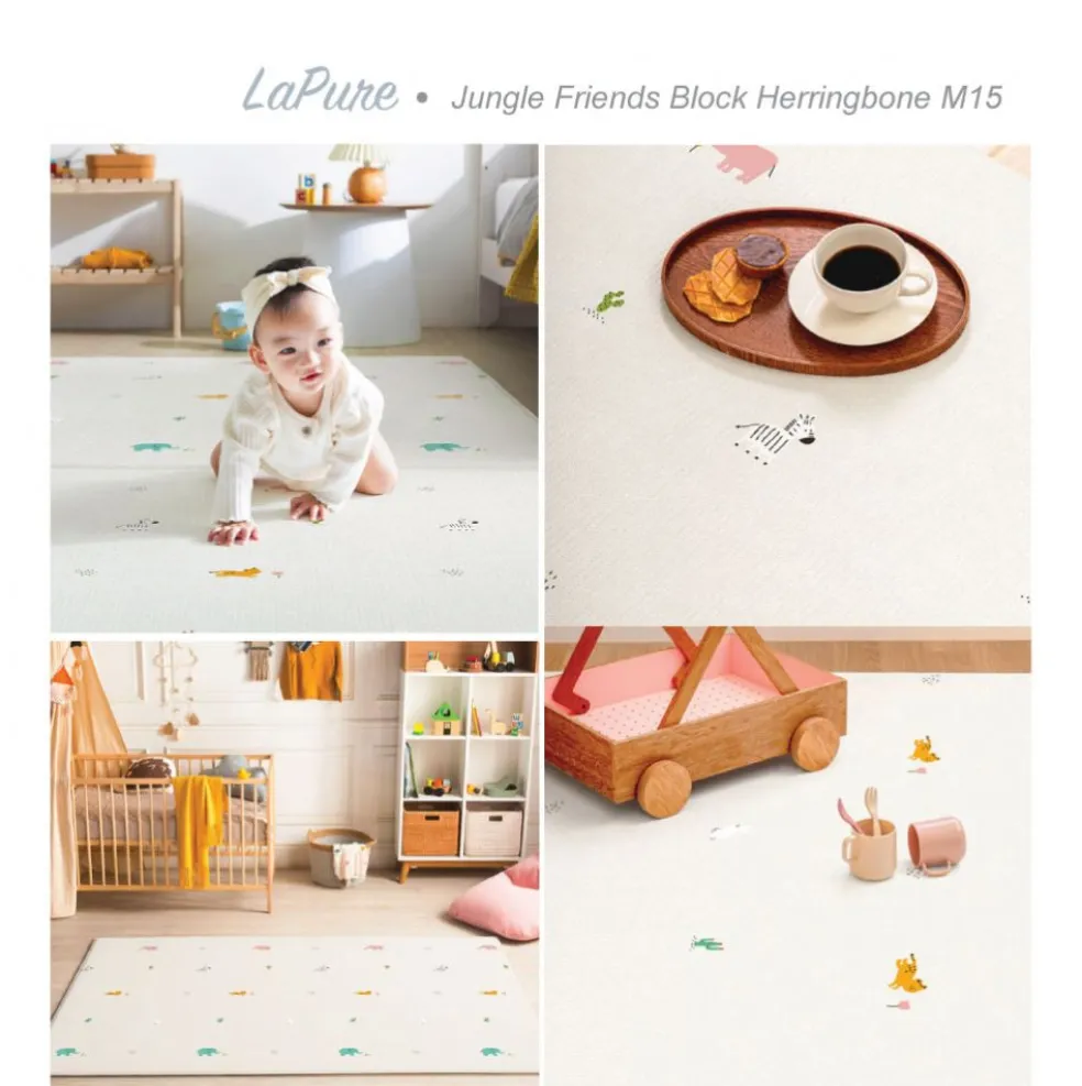 Parklon LaPure Jungle Friends Block Herringbone (Size M15)