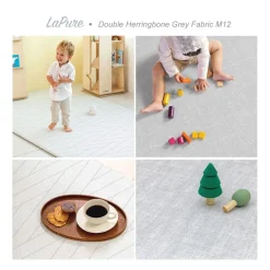 Parklon Parklon LaPure Double Herringbone Grey Fabric