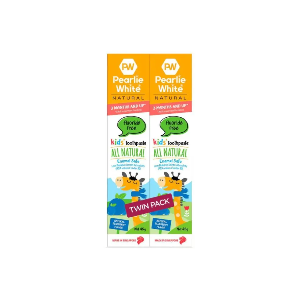 Pearlie White All Natural KidsToothpaste - Blueberry 45gm (Buy 1 Get 1 Free)