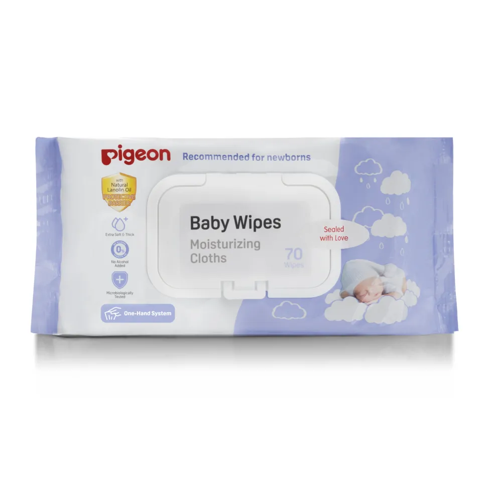 Pigeon Baby Wipes Moisturizing Cloths 70 sheets 3 in 1 Pack