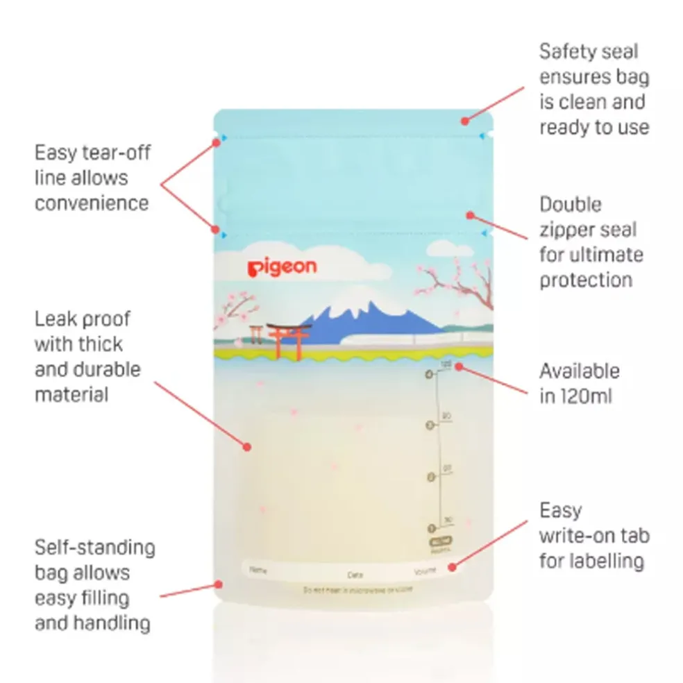 Pigeon Breastmilk Storage Bag Holiday (120ml) - 25 bags