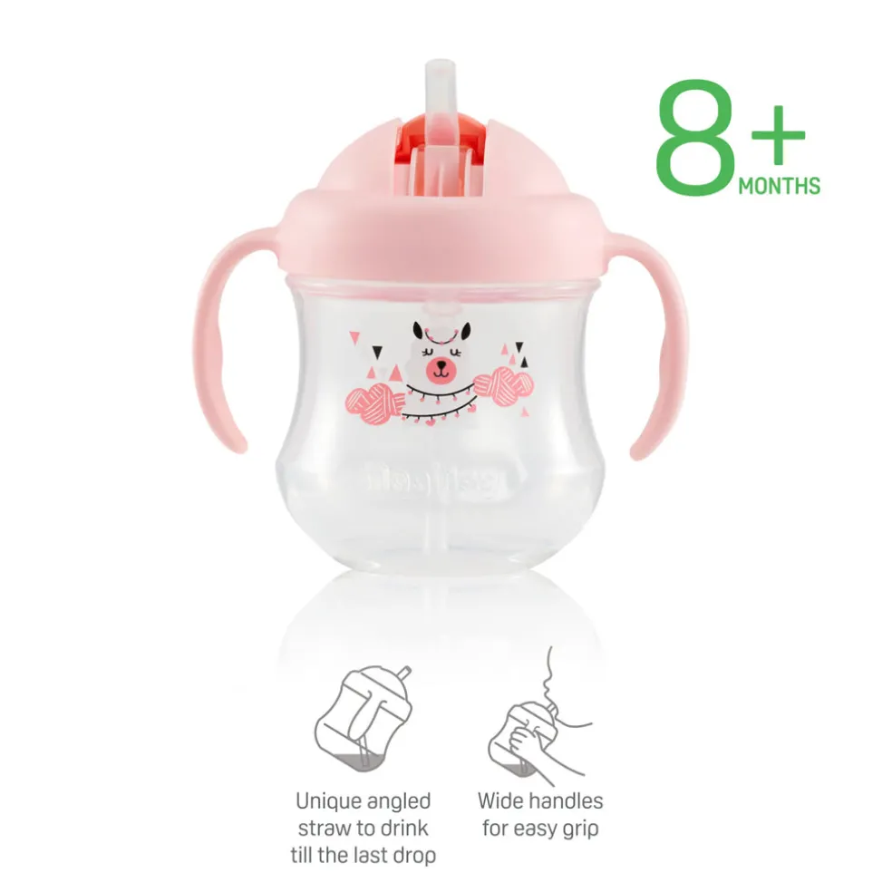 Pigeon Mag Mag Straw Cup Pink Llama 200ml