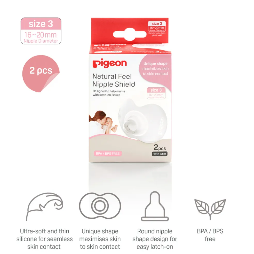 Pigeon Natural Feel Silicone Nipple Shield Size 3