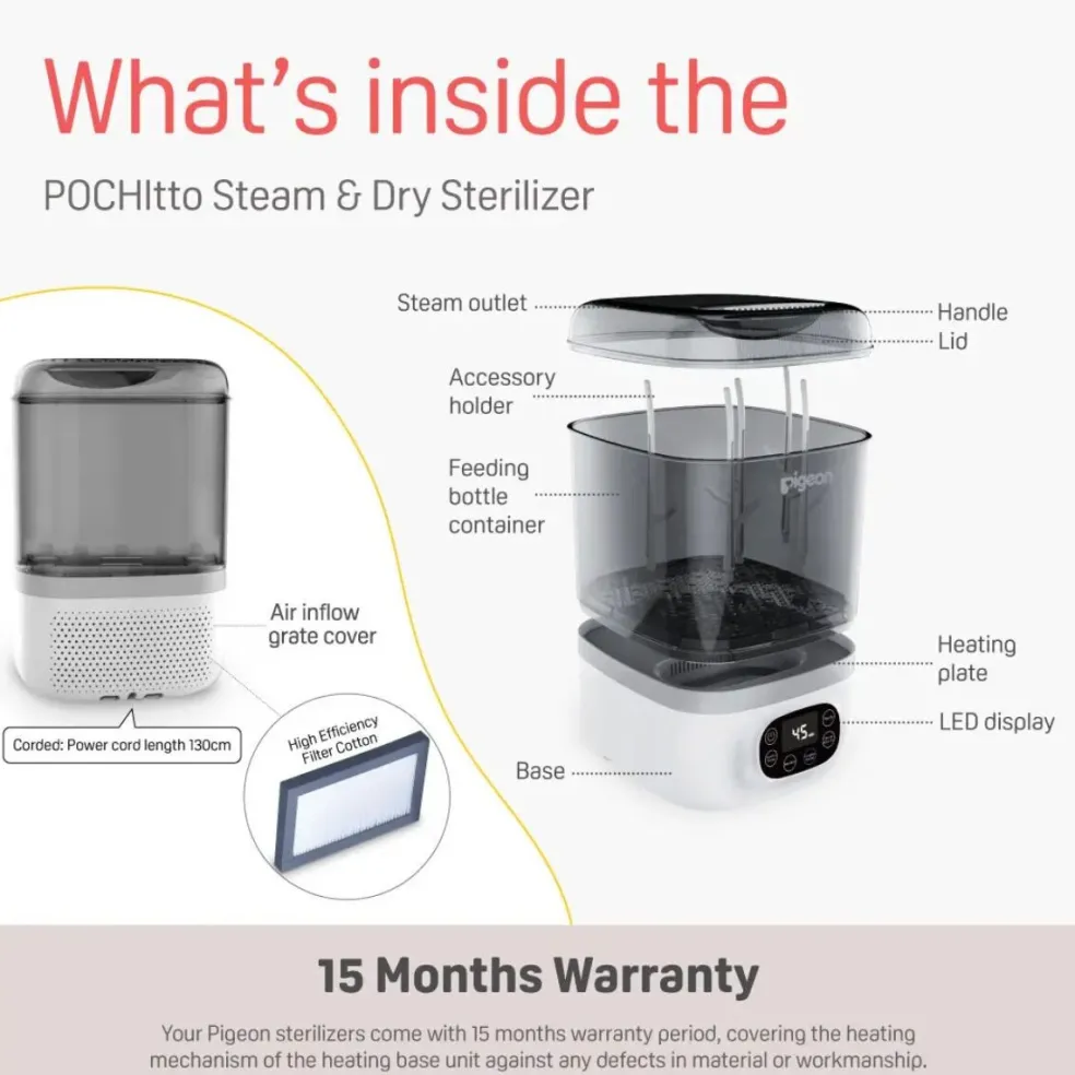 Pigeon Pochitto Steam & Dry Sterilizer