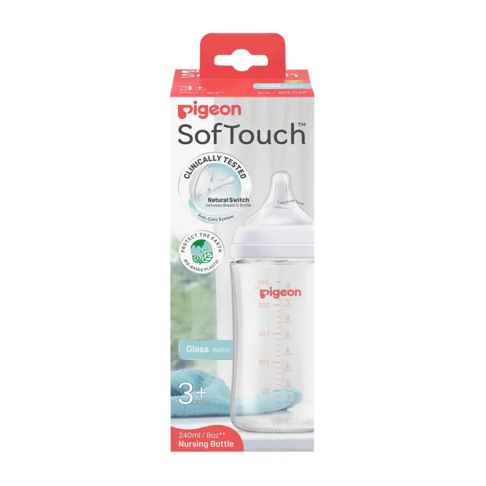 Pigeon SofTouch™ BPP Nursing Bottle Glass (Logo)