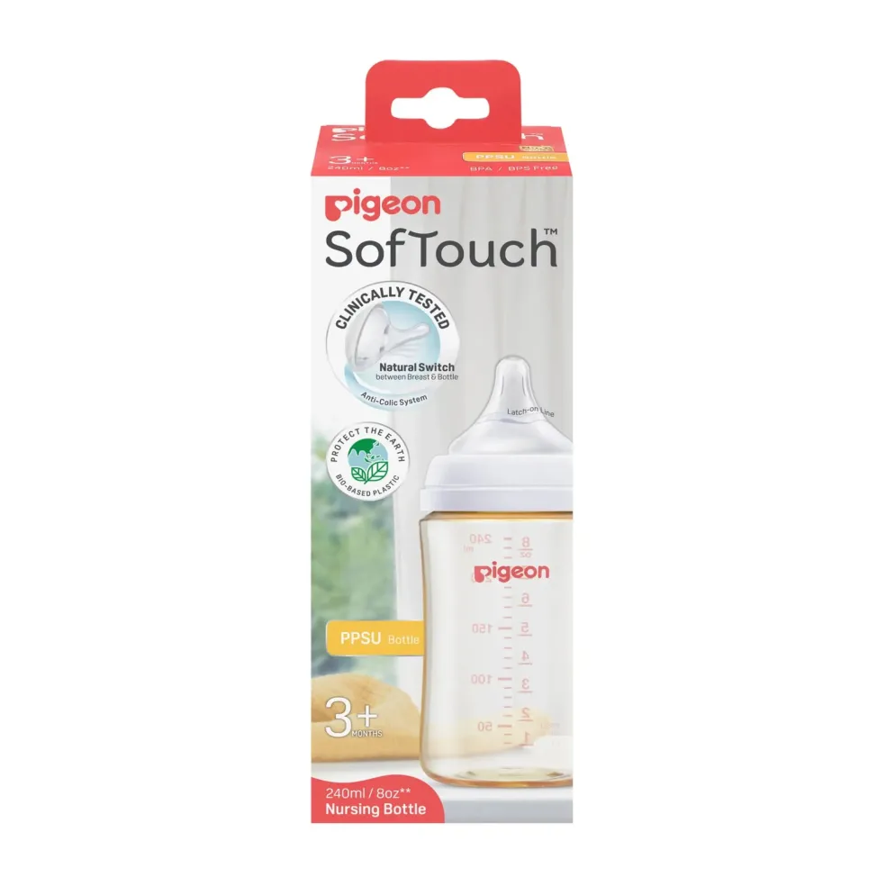 Pigeon SofTouch™ BPP Nursing Bottle PPSU (Logo)