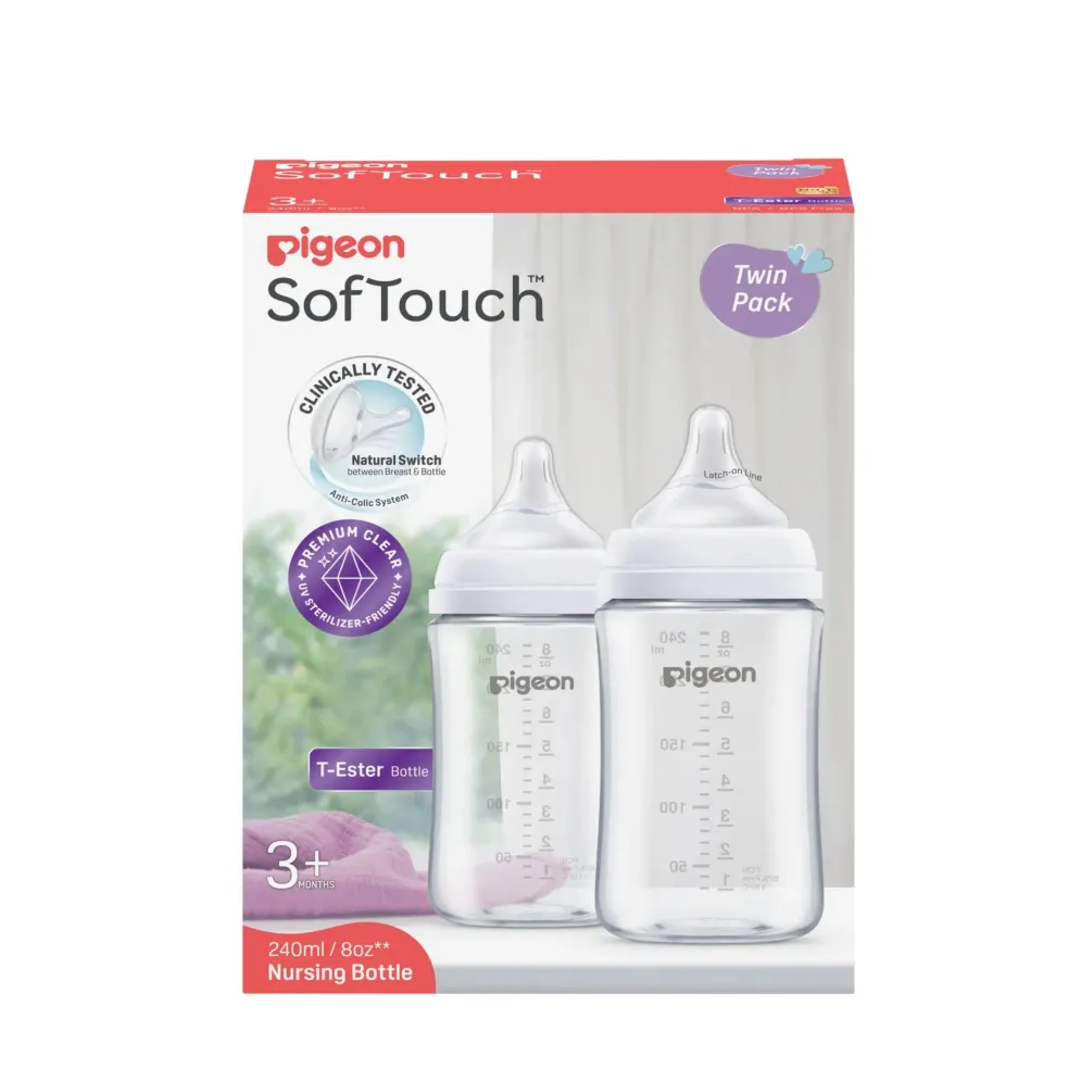 Pigeon SofTouch™ BPP Nursing Bottle T-Ester (Logo Twin Pack)