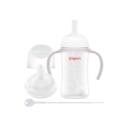 Pigeon SofTouch™ BPP Step Up Straw Bottle Set 240ml Logo