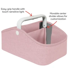 Skip Hop Light Up Diaper Caddy- Heather Pink