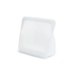 Stasher Reusable Silicone Food Bag, Clear, Large Stand Up Bag (1.6 litres)