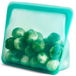 Stasher Reusable Silicone Food Bag, Aqua, Large Stand Up Bag (1.6 litres)