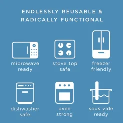 Stasher Reusable Silicone Stand-Up Mid Bag, Rainbow Lavender (1656 ml)