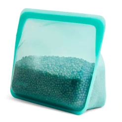 Stasher Reusable Silicone Food Bag, Aqua, Large Stand Up Bag (1.6 litres)