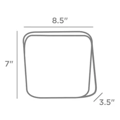 Stasher Reusable Silicone Stand-Up Mid Bag, Rainbow Blue (1656 ml)