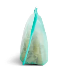Stasher Reusable Silicone Food Bag, Aqua, Large Stand Up Bag (1.6 litres)