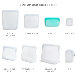 Stasher Reusable Silicone Snack Bag, Rainbow Pink (355 ml)